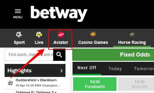 Play Aviator on Betway