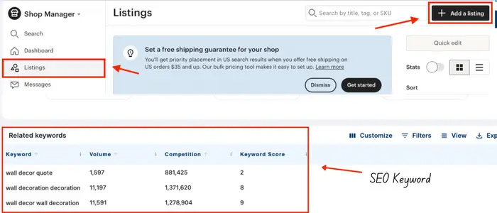 Setting Up Your Etsy Shop