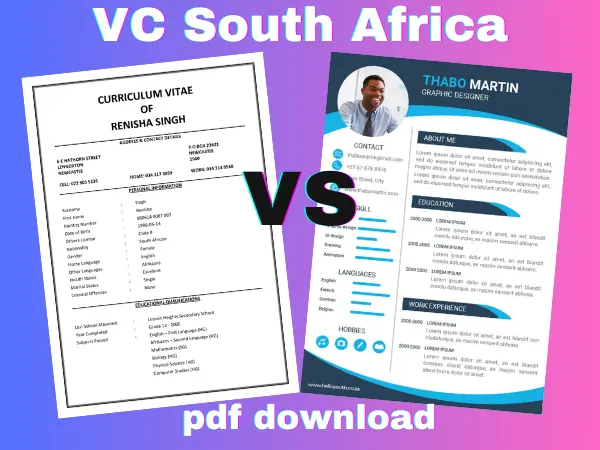 cv template south africa old vs New pdf
