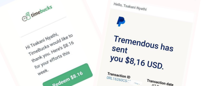 TimeBucks Proof of Withdrawal