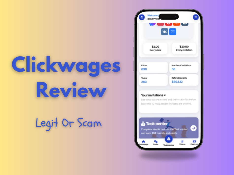 Clickwages Review Is It Legit Or Scam