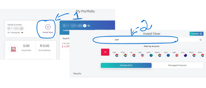 Step 3 Search for Capitec Share Price